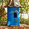 Glitzhome® 32" Retro Blue Metal Pagoda Birdhouse